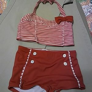 2 piece childs bathing suit